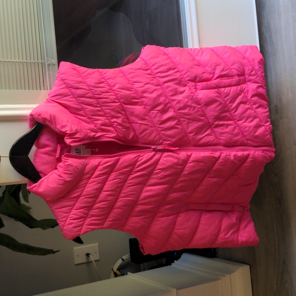 GAP Vibrant Pink Puffer Vest